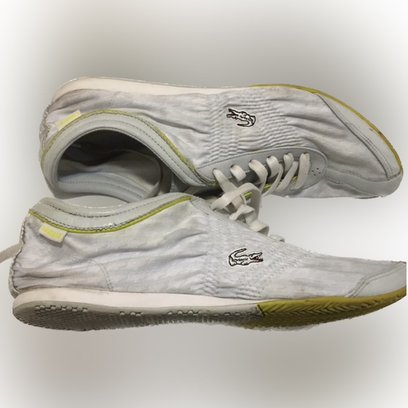 LACOSTE Sport Sneaker Compression Leather Trainer Retro Shoe Travel Compact Gym - Picture 5 of 12